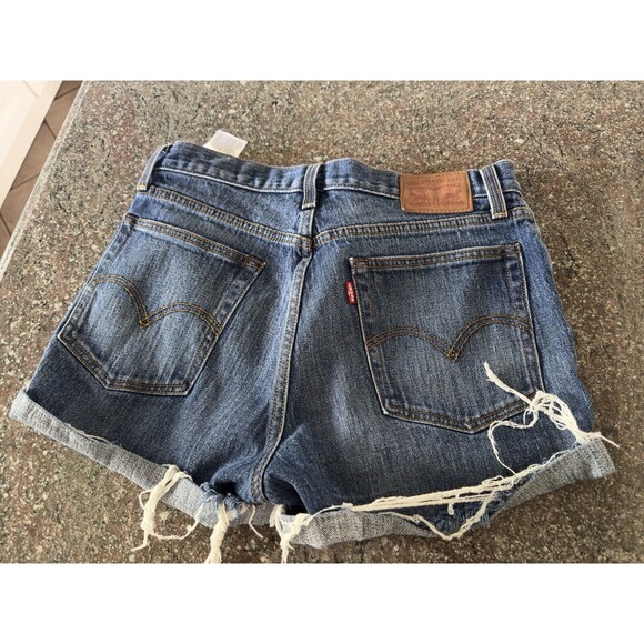 Levi's White Oak Cone Denim Button-Fly Jean Shorts‎ Size  30 dark wash - Picture 5 of 10